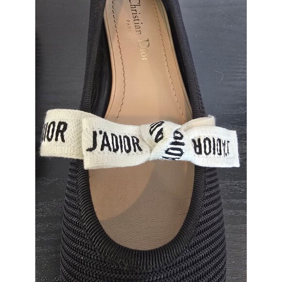 CHRISTIAN DIOR black ballet flats women's size 36.5 - Picture 5 of 9